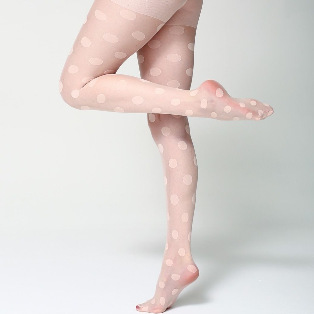 NWOT American Apparel Pink Polka Dot Tights